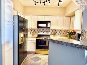 Microwave, oven, stovetop, dishwasher