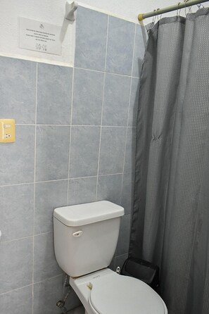 Shower, towels, soap, shampoo