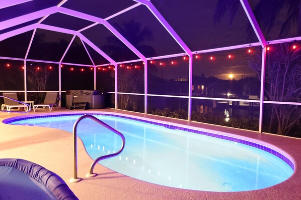 A heated pool