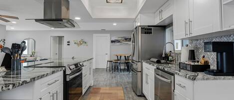 Microwave, oven, stovetop, dishwasher