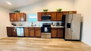 Microwave, oven, stovetop, dishwasher
