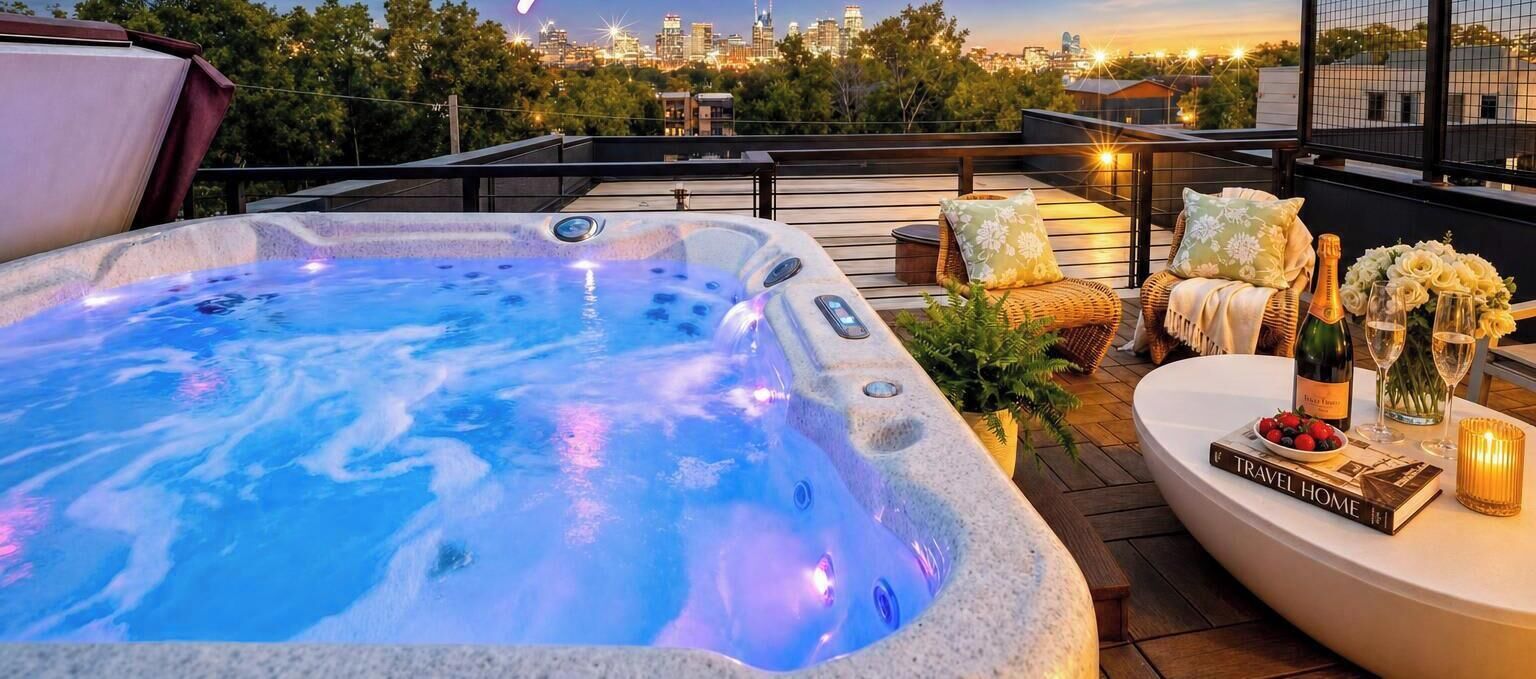 Outdoor spa tub