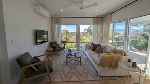 Living area - Stylish Seaside Retreat with Spa (Narooma)