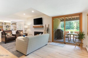 TV, fireplace, DVD player