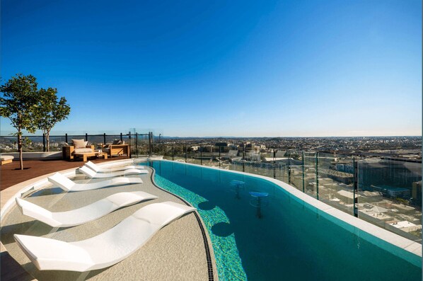Indoor pool, outdoor pool