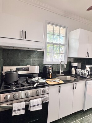 Microwave, oven, stovetop, dishwasher