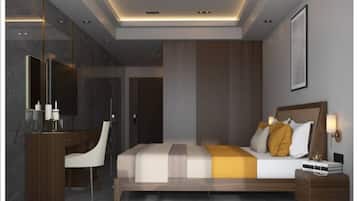 Deluxe Double Room, Balcony, Bay View | In-room safe, desk, laptop workspace, soundproofing