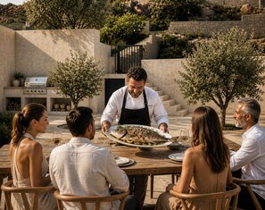 Outdoor dining - Mitos Ultimate Escape Villa (Naxos)