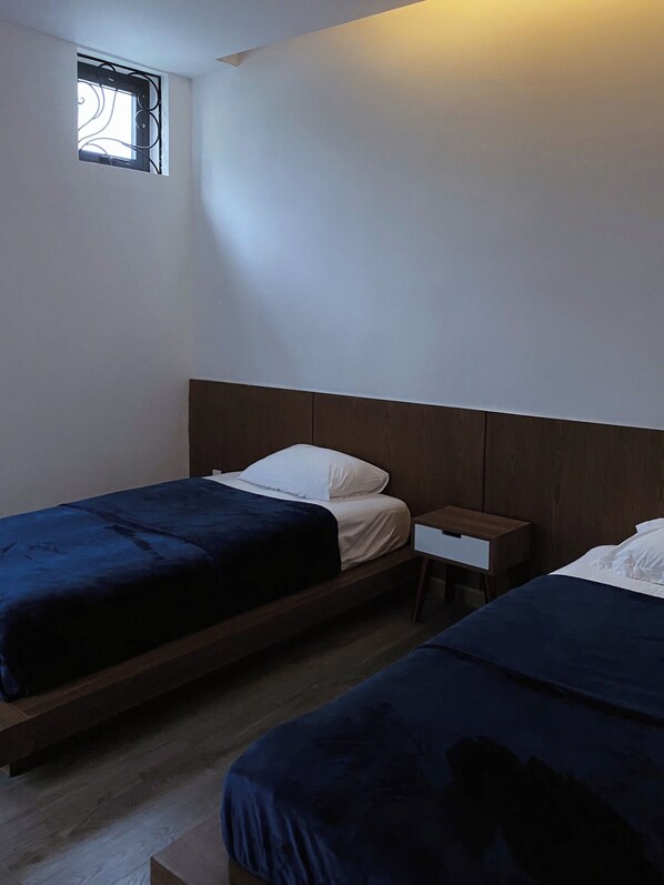 Minibar, desk, laptop workspace, iron/ironing board