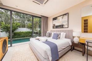 Villa Deluxe, 3 chambres, vue sur la piscine | Fer et planche Ă repasser, accĂšs au Wi-Fi (inclus)