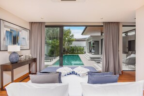 Deluxe Villa, 3 Bedrooms, Pool View | View from room