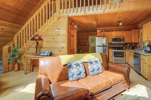 House (1 Bedroom) | Interior - Hot Tub & Game Area: Rustic Cabin 5 Mi to Gsmnp (Sevierville)