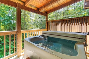 House (1 Bedroom) | Interior - Hot Tub & Game Area: Rustic Cabin 5 Mi to Gsmnp (Sevierville)