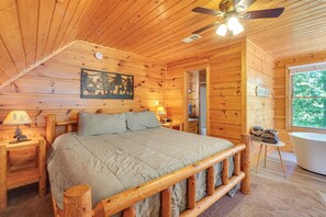 House (1 Bedroom) | Interior - Hot Tub & Game Area: Rustic Cabin 5 Mi to Gsmnp (Sevierville)