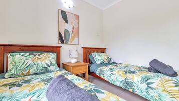 4 bedrooms, iron/ironing board, travel crib, free WiFi