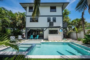 Outdoor pool, a heated pool