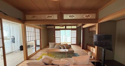 The entire 200 square meter house with private dog run (with star-filled sky)