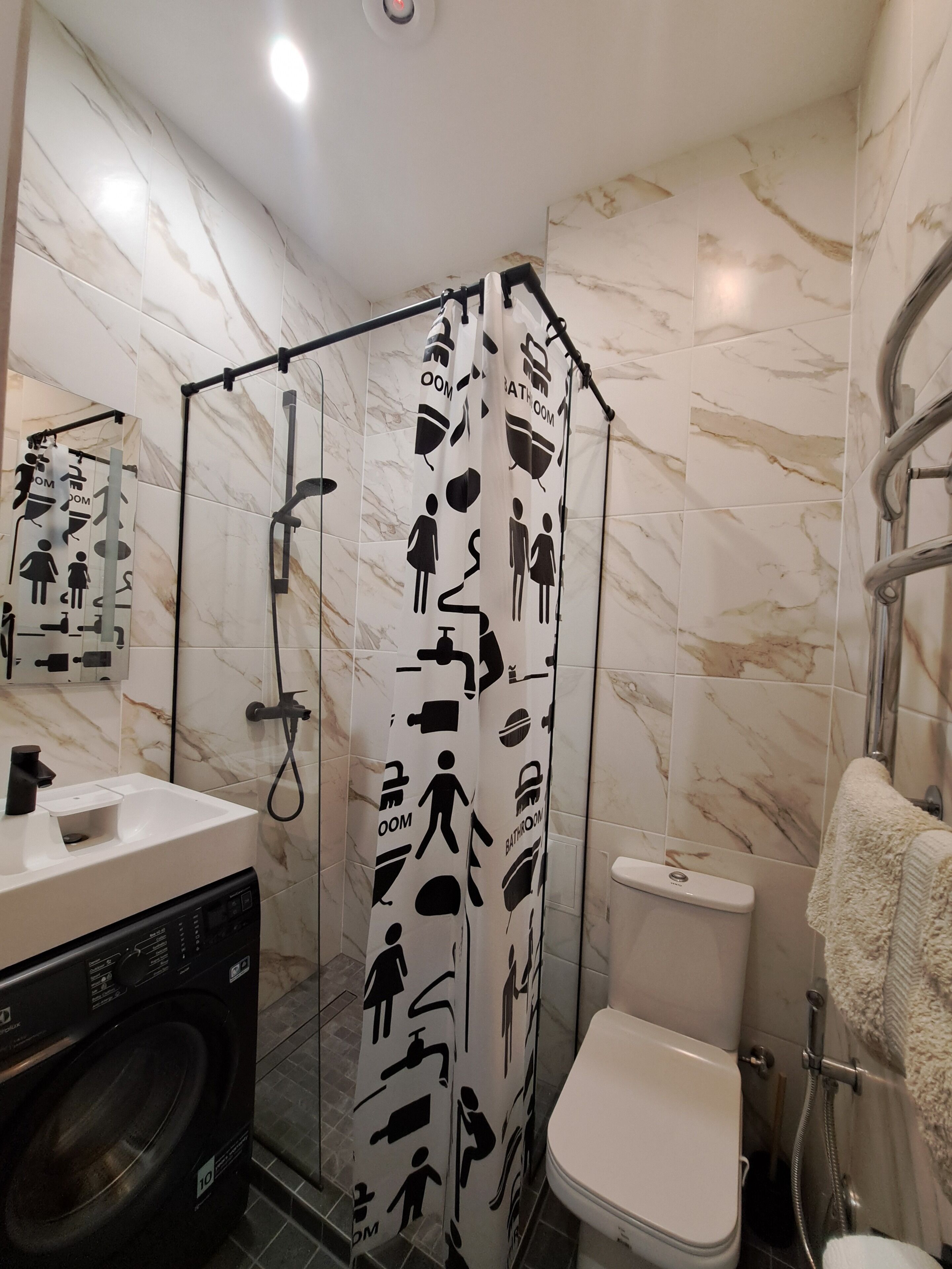 Towels, soap, toilet paper