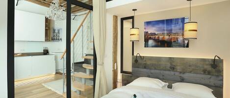 2 chambres, espace de travail pour ordinateurs portables