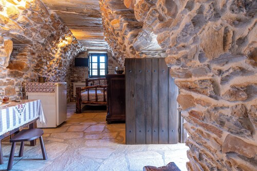 Mitatos Ancient Cave Retreat - Patio with SeaViews