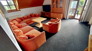 TV, table football, ping pong