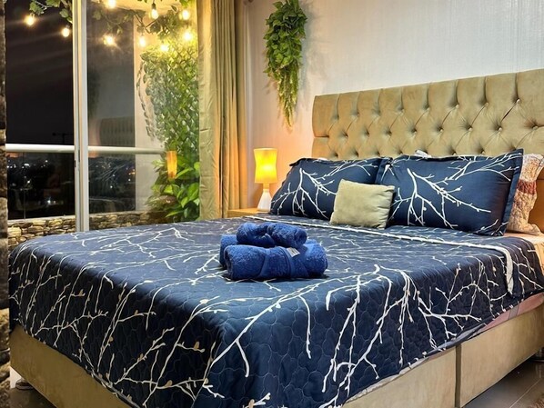 Blackout drapes, iron/ironing board, free WiFi