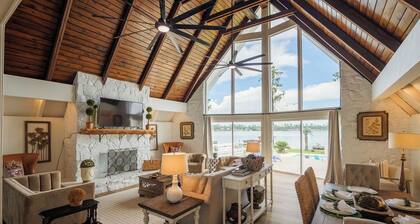 Lake House Pool Home With Dock and Boat Ramp