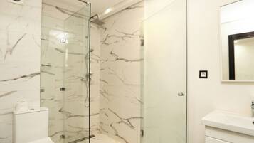 Towels, soap, toilet paper