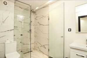 Towels, soap, toilet paper