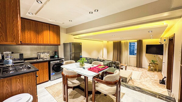Departamento, 1 habitación | Área de sala de estar