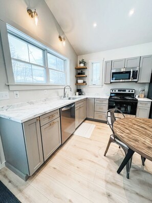 Microwave, oven, stovetop, dishwasher