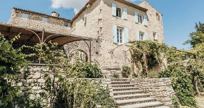 Charming 13th-Century Stone House with Infinity Pool in Provence 6 bedrooms AC
