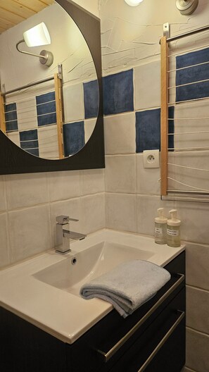 Regadera, amenidades de baño ecológicas, secadora de cabello, toallas 