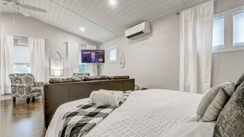 1 habitación, tabla de planchar con plancha, wifi y ropa de cama