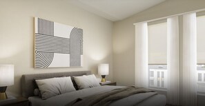 1 bedroom, iron/ironing board, bed sheets