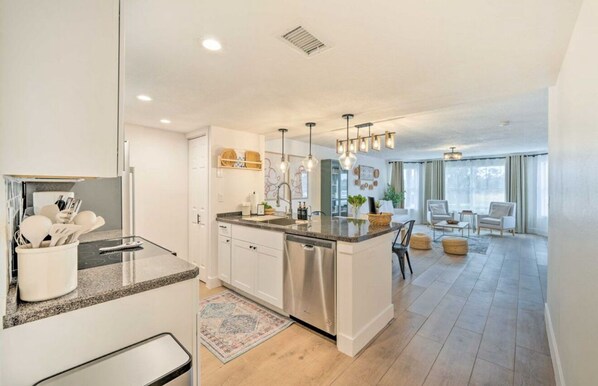 Microwave, oven, stovetop, dishwasher