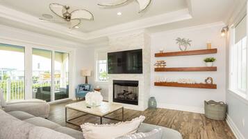 TV, fireplace, table tennis