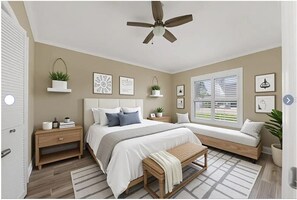 4 bedrooms, iron/ironing board, WiFi, bed sheets
