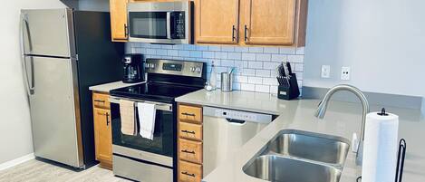 Microwave, oven, stovetop, dishwasher