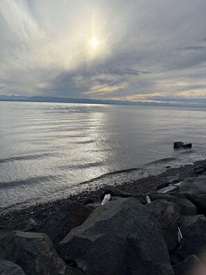 Sun-loungers, beach towels