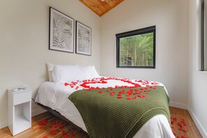 1 bedroom, iron/ironing board, WiFi (free), bed sheets - Finger Lakes Luxury Couples Retreat with Sauna, Hot tub and Cold Plunge (Alpine)