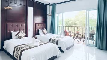 Free minibar items, in-room safe, desk, laptop workspace