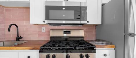 Microwave, oven, stovetop
