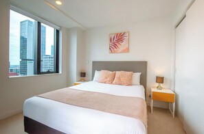 2 bedrooms, iron/ironing board, WiFi, bed sheets