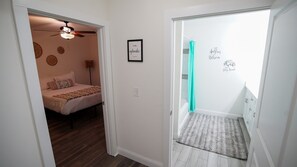 2 bedrooms, desk, iron/ironing board, travel cot