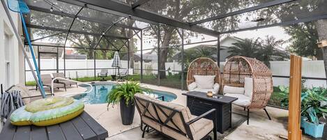 A heated pool