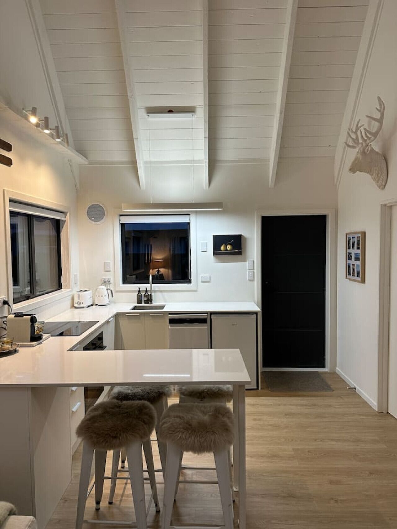 Fridge, oven, stovetop, dishwasher