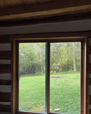 Interior - Fully restored 1855 Log Cabin, a modern-rustic retreat (Saukville)