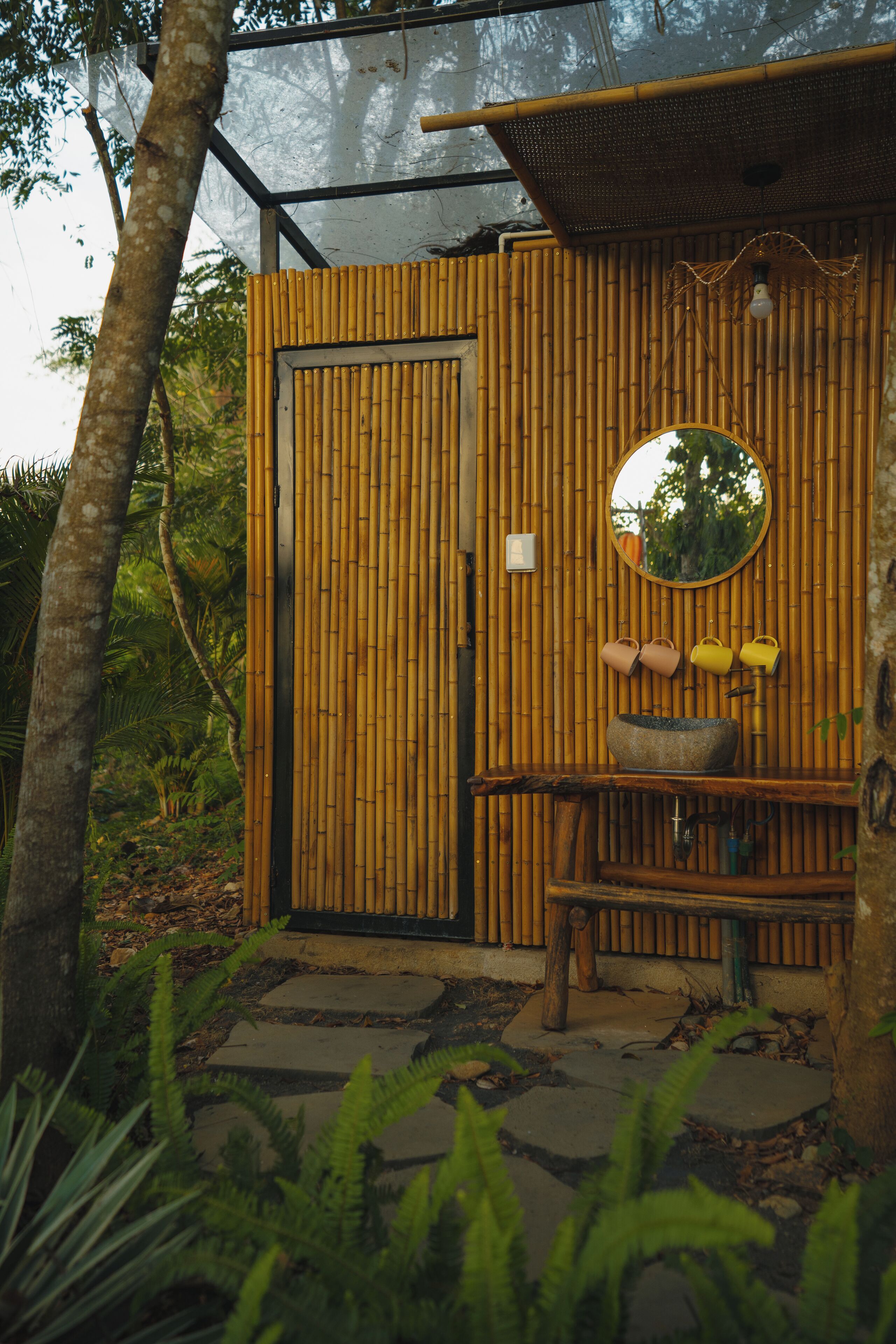 Family Tent, Patio, Garden View | Bathroom | Shower, free toiletries, hair dryer, slippers