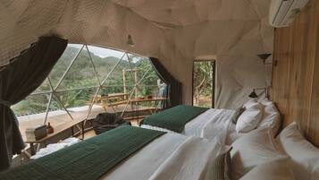 Family Tent, Patio, Garden View | Individually decorated, individually furnished, desk, soundproofing